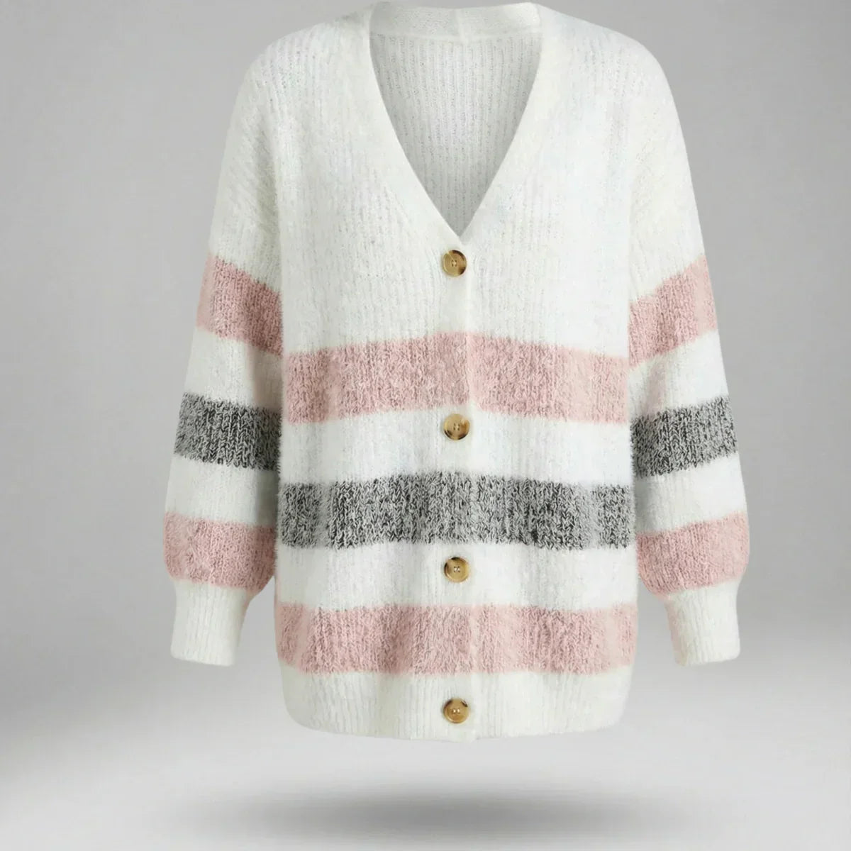 Privazz | Soft Striped V-Neck Jumper - Douce™