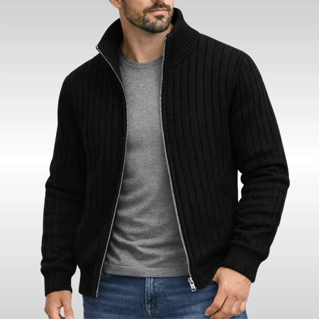 Privazz | Elegant Classic Zip Jacket – RibbedWarm™