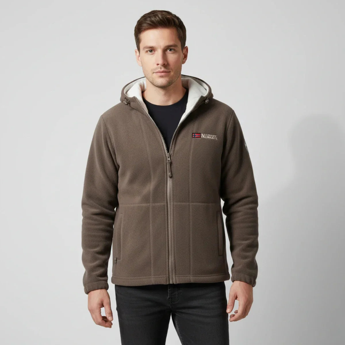 Privazz | Men’s Hooded Jacket – Embroidered Winter Hoodie Jacket - Nordwell™
