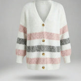 Privazz | Soft Striped V-Neck Jumper - Douce™