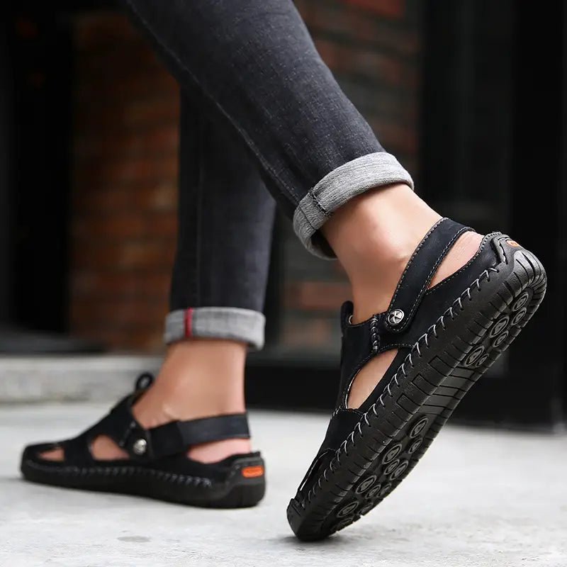 Privazz | Men's High Quality Soft Leather Casual Sandals - CloudWay™