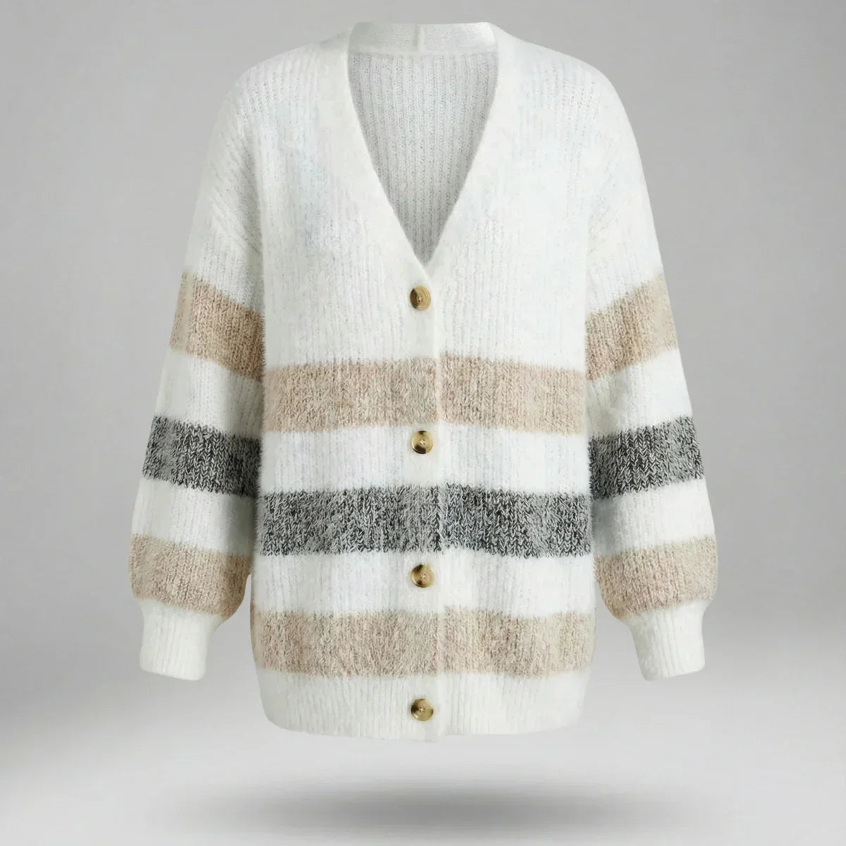 Privazz | Soft Striped V-Neck Jumper - Douce™