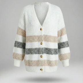Privazz | Soft Striped V-Neck Jumper - Douce™