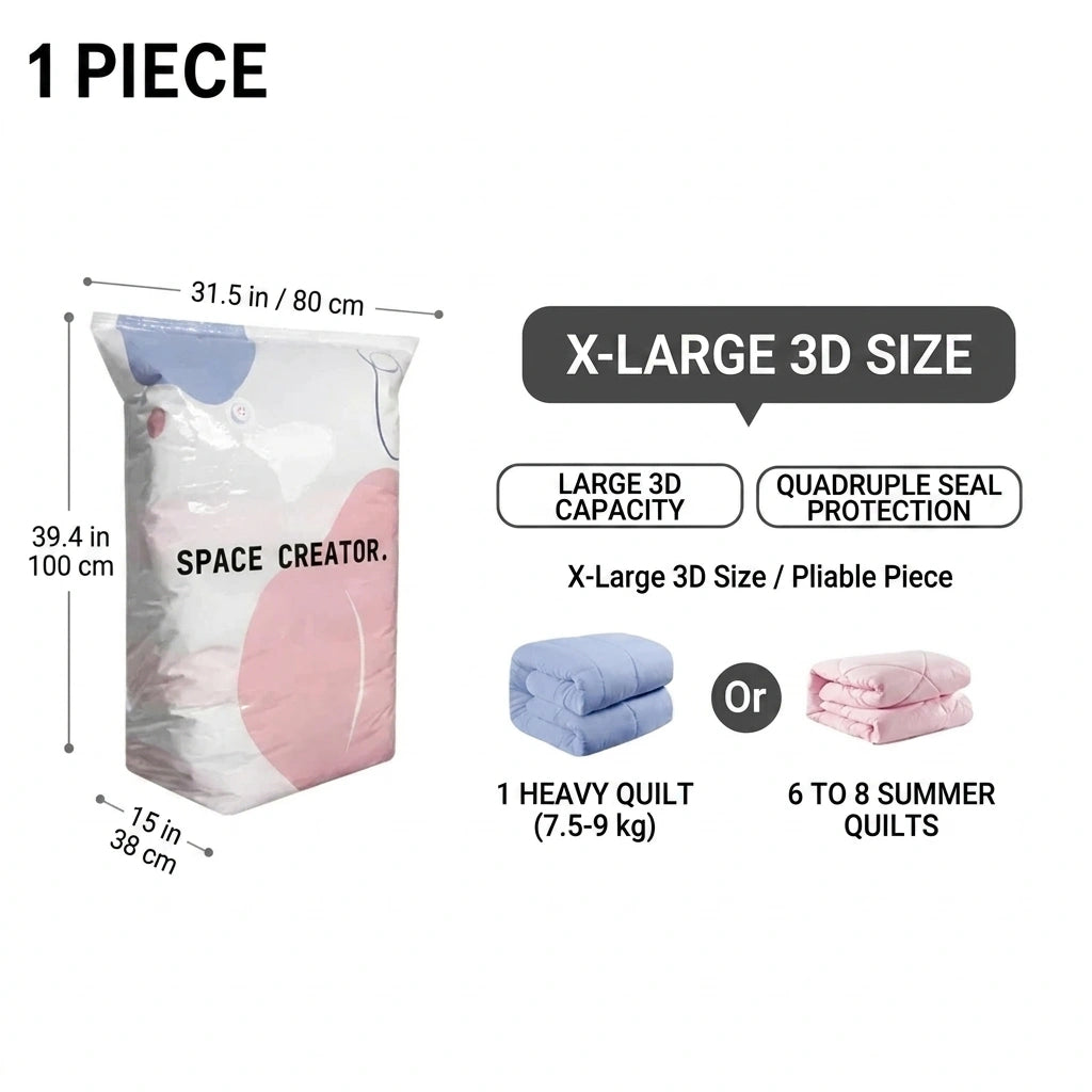SpaceMax™ | Pump-Free 3D Compression Storage Bags