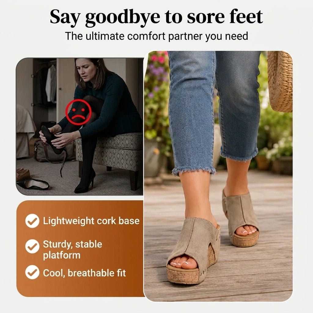 Privazz | Comfort Wedge Sandals Amelia™