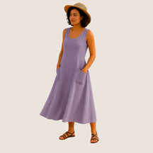Privazz | Casual Elegance with Pockets - Isadora Midi Dress