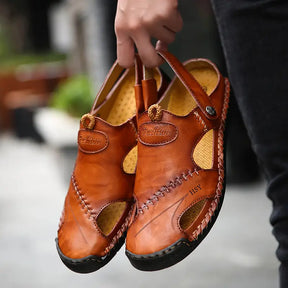 Privazz | Men's High Quality Soft Leather Casual Sandals - CloudWay™