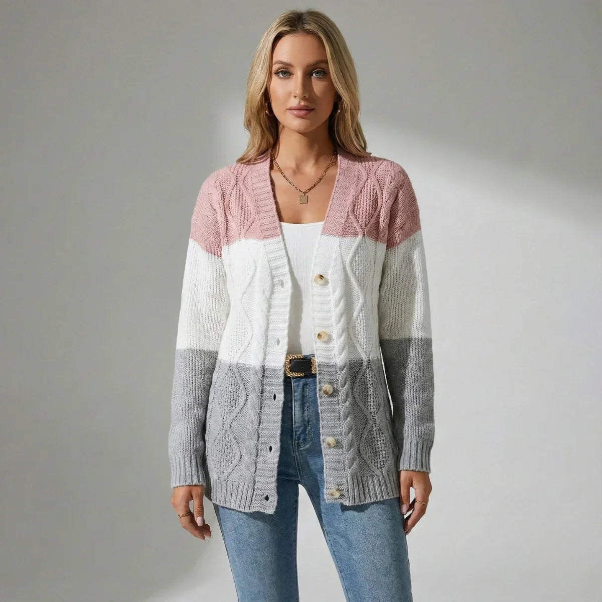 Privazz | Striped Cardigan Allure™