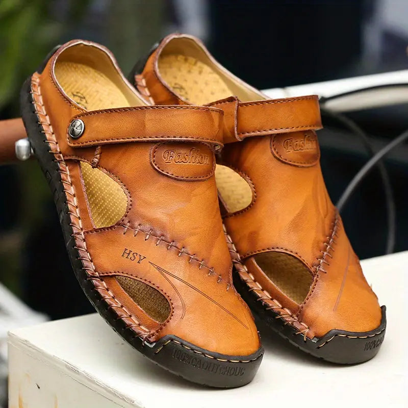 Privazz | Men's High Quality Soft Leather Casual Sandals - CloudWay™