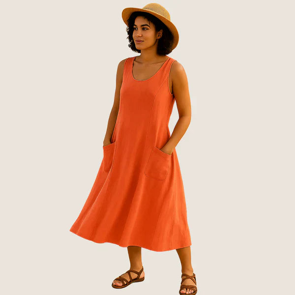 Privazz | Casual Elegance with Pockets - Isadora Midi Dress