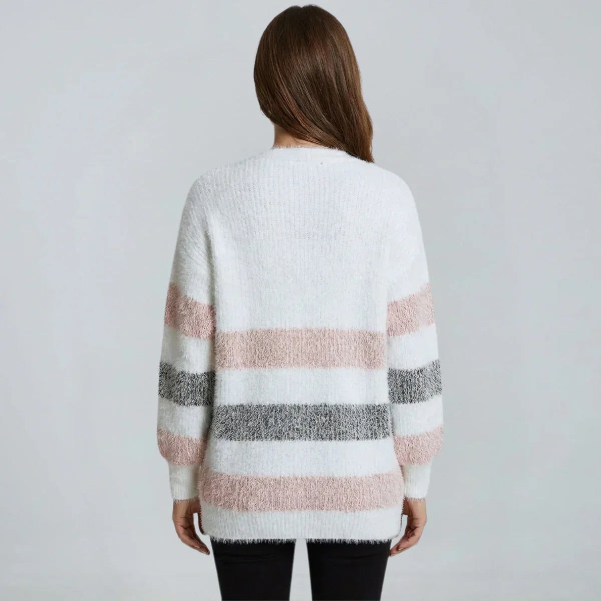 Privazz | Soft Striped V-Neck Jumper - Douce™