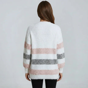 Privazz | Soft Striped V-Neck Jumper - Douce™