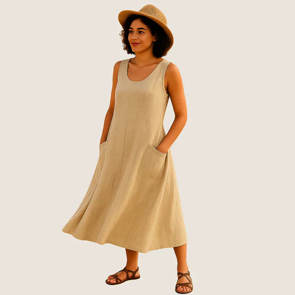 Privazz | Casual Elegance with Pockets - Isadora Midi Dress
