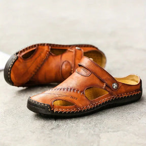 Privazz | Men's High Quality Soft Leather Casual Sandals - CloudWay™