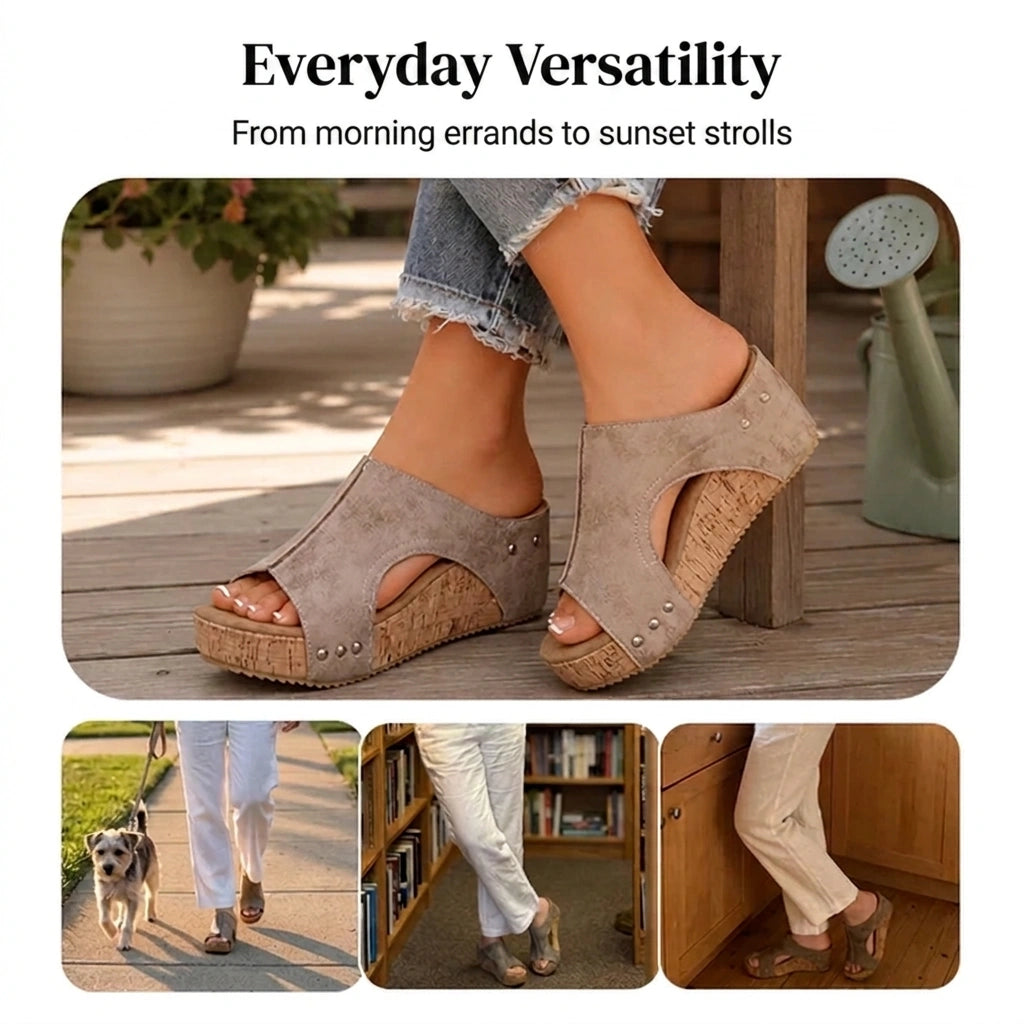 Privazz | Comfort Wedge Sandals Amelia™