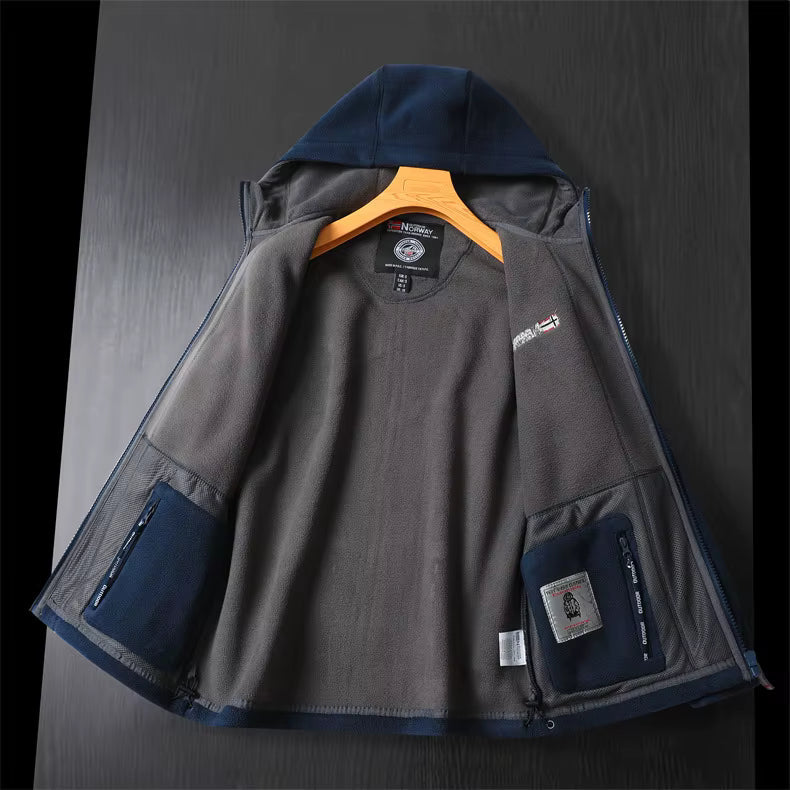 Privazz | Men’s Hooded Jacket – Embroidered Winter Hoodie Jacket - Nordwell™