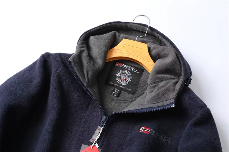 Privazz | Men’s Hooded Jacket – Embroidered Winter Hoodie Jacket - Nordwell™