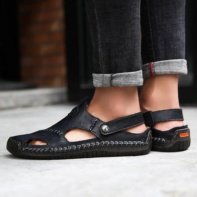 Privazz | Men's High Quality Soft Leather Casual Sandals - CloudWay™