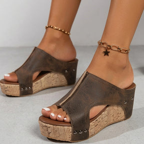 Privazz | Comfort Wedge Sandals Amelia™