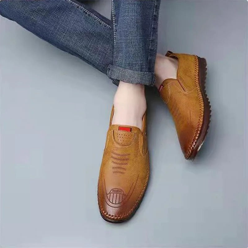 Privazz | Leather Slip-On Moccasins for Men