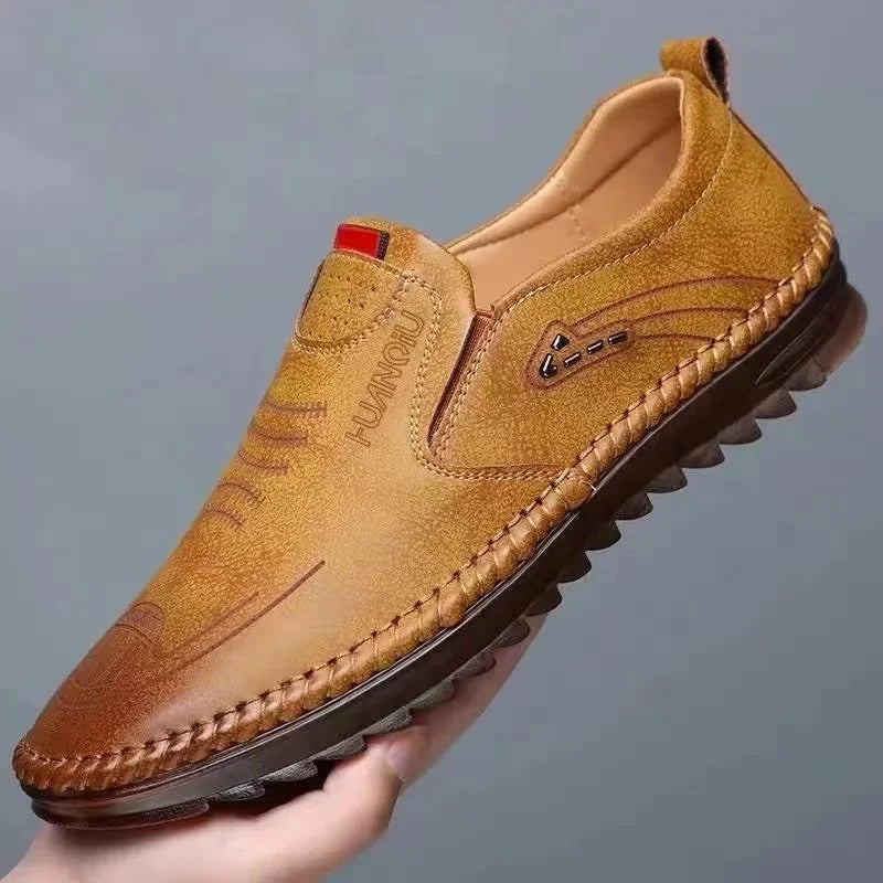 Privazz | Leather Slip-On Moccasins for Men