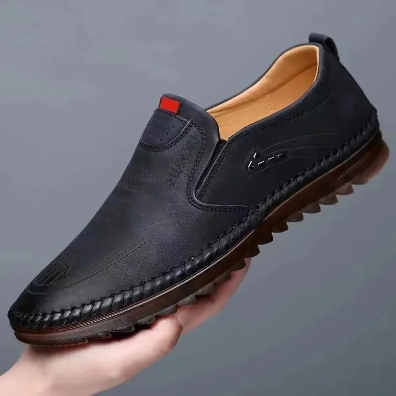 Privazz | Leather Slip-On Moccasins for Men